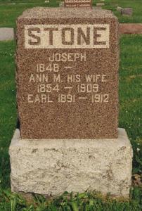 Joseph Stone's Headstone